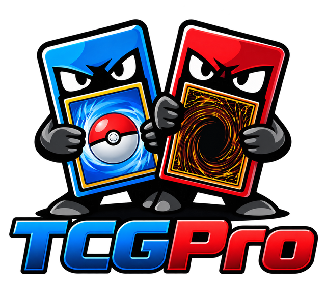 TCGPro mascots holding trading cards